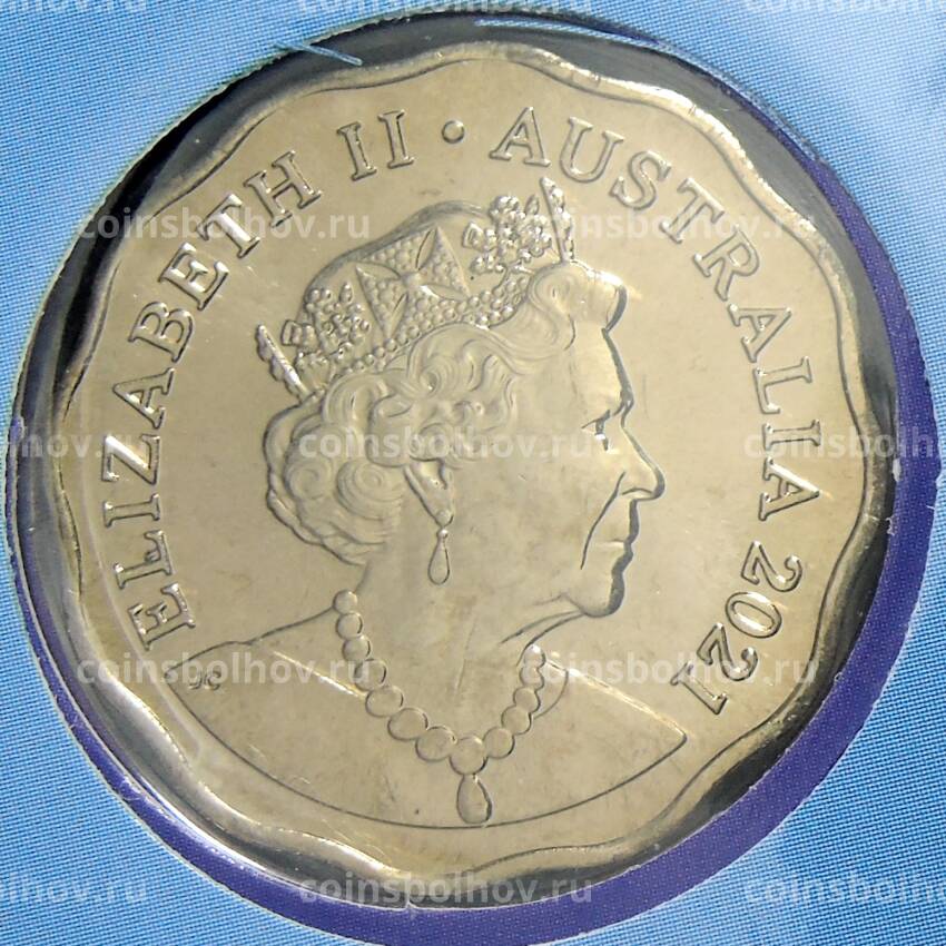 Монета 30 центов 2021 года Австралия — 30 лет музыкальной группе Wiggles (танцуют, в буклете) (вид 2)