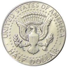 Монета 1/2 доллара (50 центов) 1967 года США (реверс)