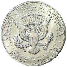 Монета 1/2 доллара (50 центов) 1967 года США (реверс)