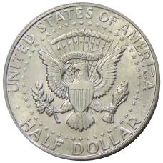 Монета 1/2 доллара (50 центов) 1968 года D США (реверс)