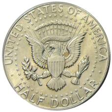 Монета 1/2 доллара (50 центов) 1968 года D США (реверс)