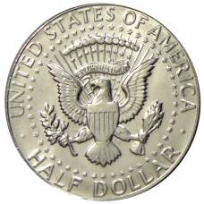 Монета 1/2 доллара (50 центов) 1966 года США (реверс)