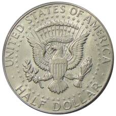 Монета 1/2 доллара (50 центов) 1966 года США (реверс)