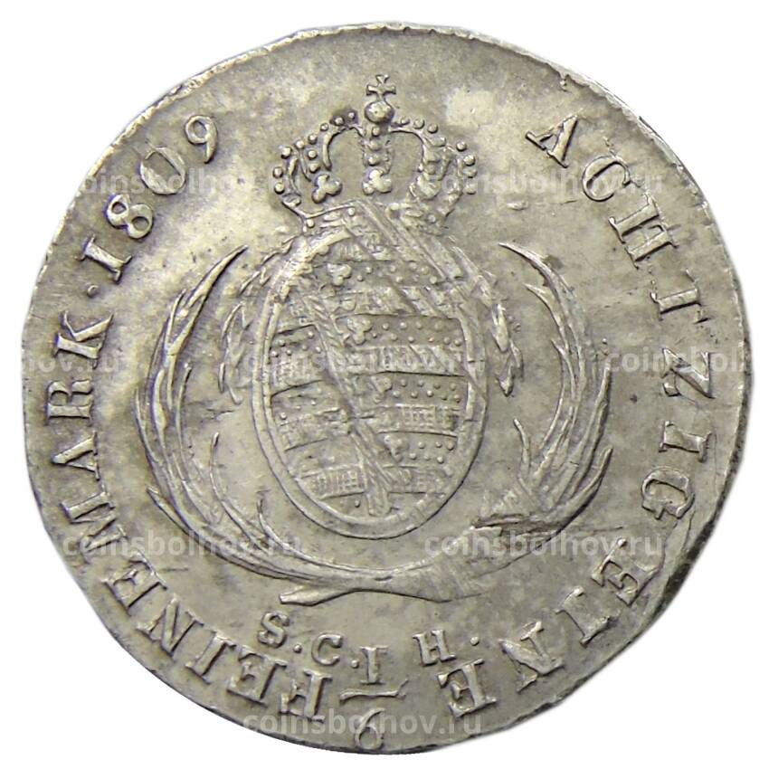 Монета 1/6 талера 1809 года Германские государства — Саксония (вид 2)