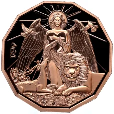 Монета 20 центов 2024 года Самоа «Архангел Ариэль» (аверс)