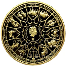 Монета 20 центов 2021 года Самоа «12 Олимпийских богов в зодиаке — Аполлон и Близнецы» (реверс)