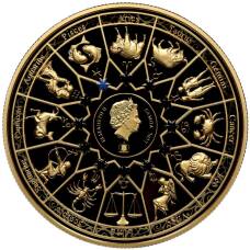 Монета 20 центов 2022 года Самоа «12 Олимпийских богов в зодиаке — Посейдон и Рыбы» (реверс)