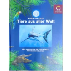 Альбом для монет 3 евро Австрия «Животные со всего мира» (аверс)