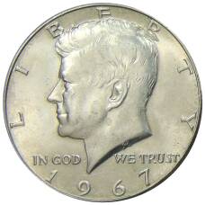 Монета 1/2 доллара (50 центов) 1967 года США (аверс)