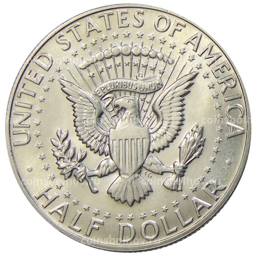 Монета 1/2 доллара (50 центов) 1968 года D США (вид 2)