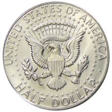 Монета 1/2 доллара (50 центов) 1968 года D США (реверс)