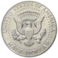 Монета 1/2 доллара (50 центов) 1968 года D США (реверс)