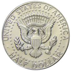 Монета 1/2 доллара (50 центов) 1968 года D США (реверс)