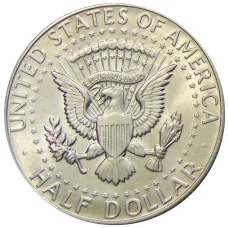 Монета 1/2 доллара (50 центов) 1968 года D США (реверс)