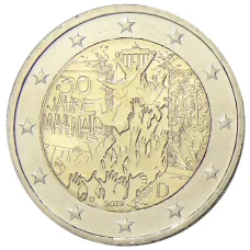 Монета 2 евро 2019 года D Германия — 30 лет падению Берлинской стены (аверс)