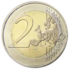 Монета 2 евро 2009 года J Германия Федеральные земли Германии — Церковь Людвига в Саарбрюккен, Саар (реверс)