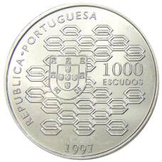 Монета 1000 эскудо 1997 года Португалия — 200 лет Государственному кредитованию (реверс)