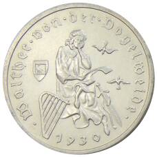 Монета 3 марки 1930 года A Германия «700 лет со дня смерти Вальтера фон дер Фогельвейде» (аверс)