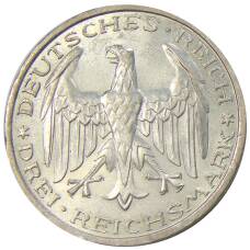 Монета 3 рейхсмарки 1927 года A Германия — 400 лет Марбургскому университету имени Филиппа (реверс)