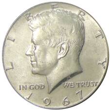 Монета 1/2 доллара (50 центов) 1967 года США (аверс)