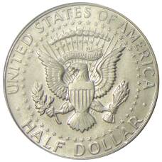 Монета 1/2 доллара (50 центов) 1967 года США (реверс)