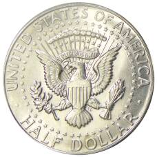 Монета 1/2 доллара (50 центов) 1967 года США (реверс)