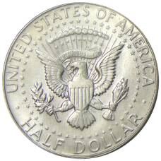 Монета 1/2 доллара (50 центов) 1967 года США (реверс)