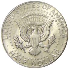 Монета 1/2 доллара (50 центов) 1968 года D США (реверс)