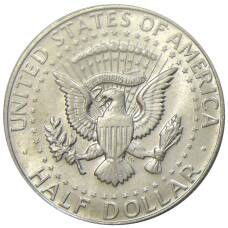 Монета 1/2 доллара (50 центов) 1968 года D США (реверс)