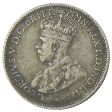 Монета 6 пенсов 1936 года Австралия (реверс)