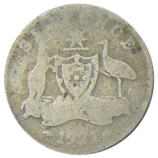 Монета 6 пенсов 1921 года Австралия (аверс)