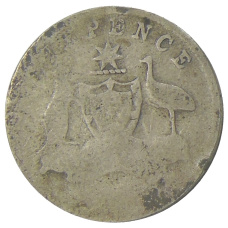 Монета 6 пенсов 1911-1936 года Австралия (аверс)