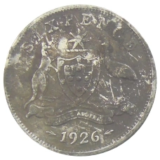 Монета 6 пенсов 1926 года Австралия (аверс)