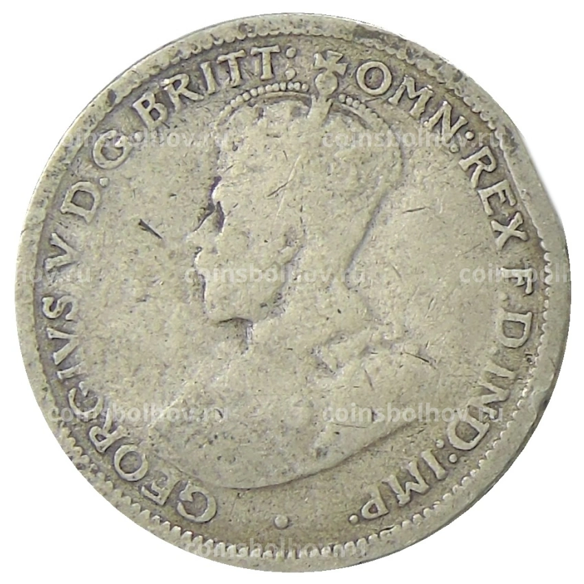 Монета 6 пенсов 1920 года Австралия (вид 2)