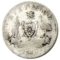 Монета 6 пенсов 1946 года Австралия (аверс)