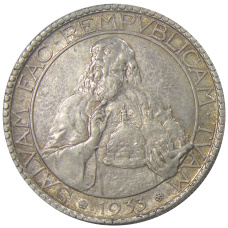 Монета 20 лир 1933 года Сан-Марино (аверс)