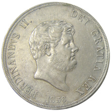 Монета 120 грано 1856 года Итальянские государства — Королевство Обеих Сицилий (аверс)