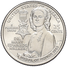 Монета 1/4 доллара (25 центов) 2024 года P США «Американские женщины — Мэри Эдвардс Уокер» (аверс)