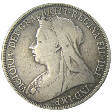 Монета 1 крона 1896 года Великобритания (реверс)