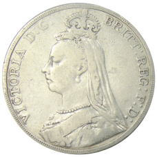 Монета 1 крона 1891 года Великобритания (реверс)