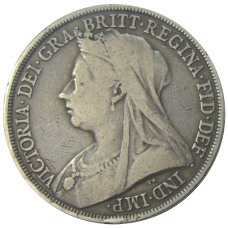 Монета 1 крона 1893 года Великобритания (реверс)