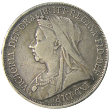 Монета 1 крона 1893 года Великобритания (реверс)