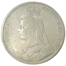 Монета 1 крона 1891 года Великобритания (реверс)