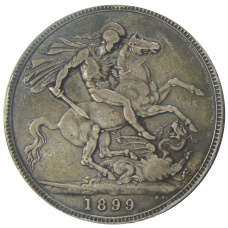Монета 1 крона 1899 года Великобритания (аверс)