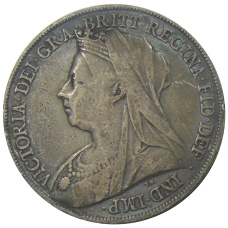 Монета 1 крона 1899 года Великобритания (реверс)