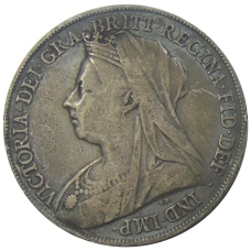 Монета 1 крона 1899 года Великобритания (реверс)