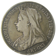 Монета 1 крона 1896 года Великобритания (реверс)