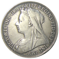 Монета 1 крона 1896 года Великобритания (реверс)