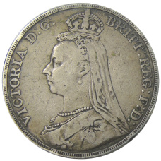 Монета 1 крона 1890 года Великобритания (реверс)