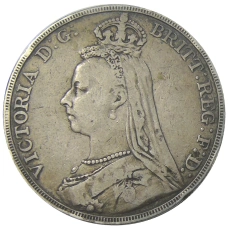 Монета 1 крона 1890 года Великобритания (реверс)